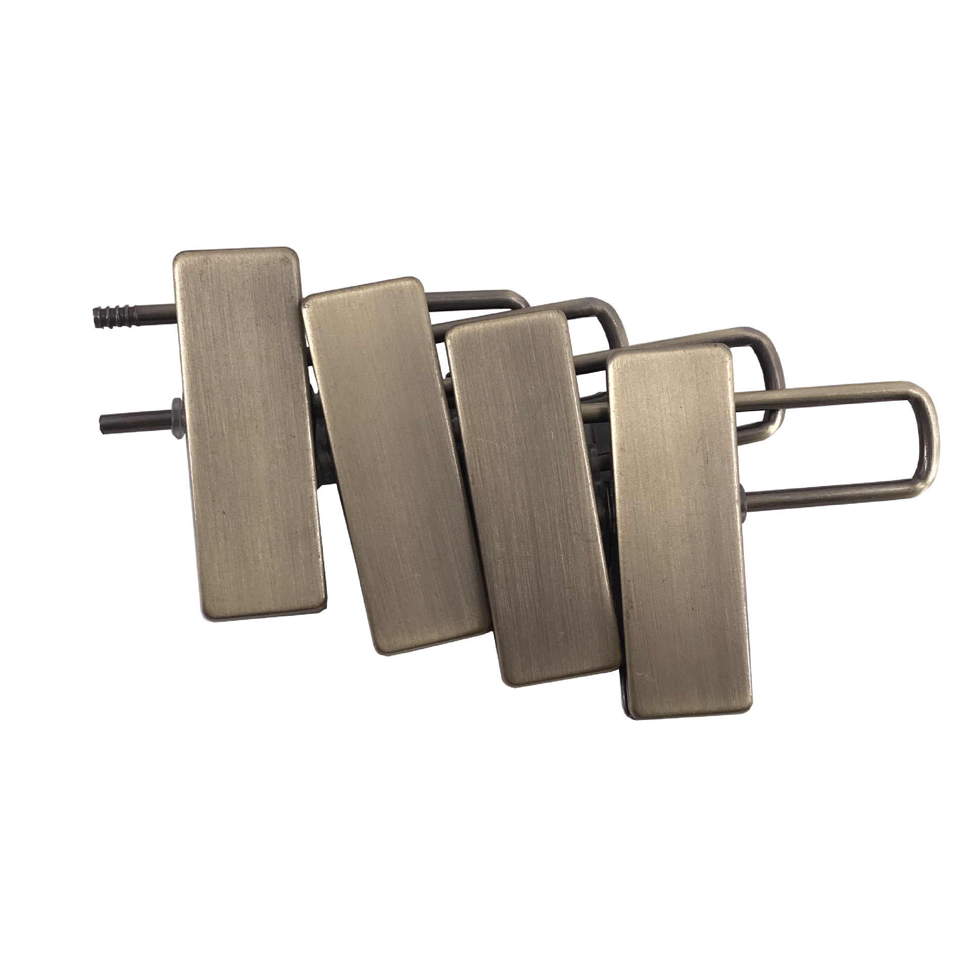 青古铜拉丝亮光u型叉线裤夹高端复古扫封工艺裤架配件