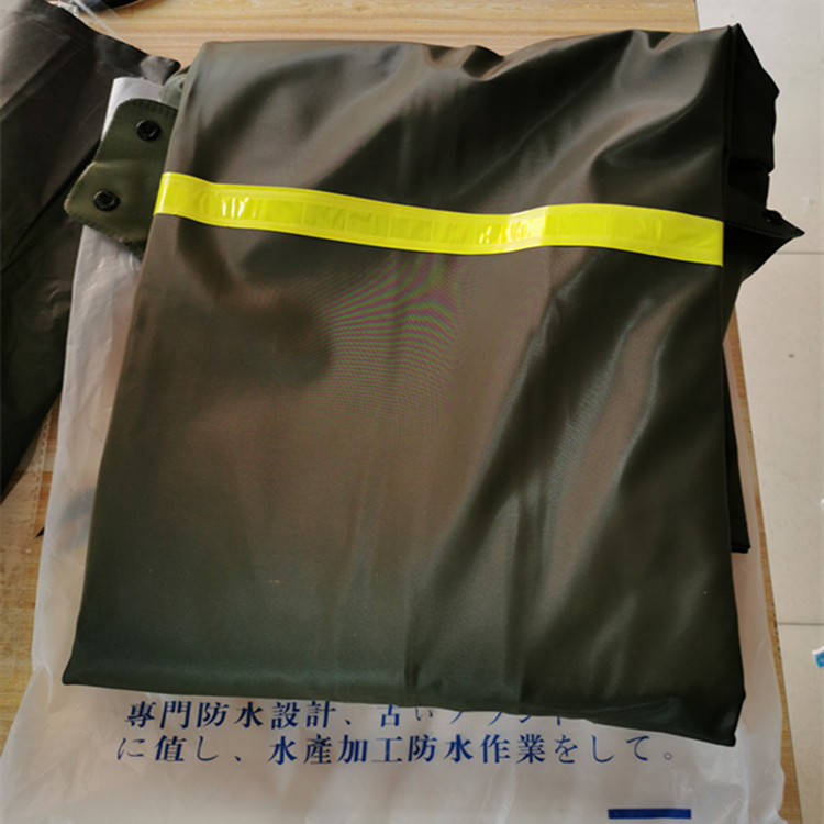 pvc针织布加厚长雨衣连体雨衣 巡逻保安反光警示劳保雨披