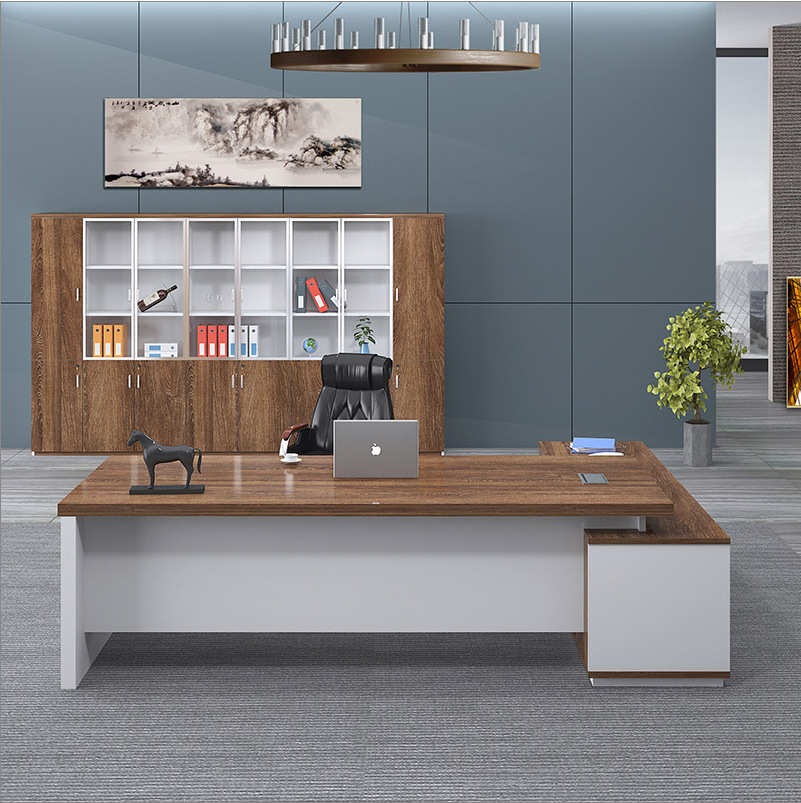 老板桌时尚现代大班台广州办公家具板式经理桌主管桌子椅组合包邮