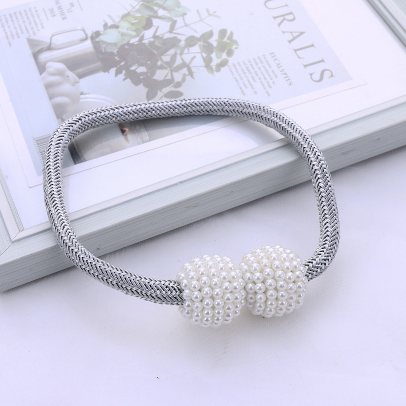 Thick Rope Large Pearl Magnetic Snap Curtain Magnetic Button Magnetic Snap Curtain Magnet Strap Curtain Accessories Curtain Buckle