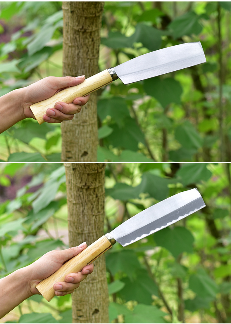 出口日本 日式柴刀 腰铊刀 全钢片刃边刃日本砍柴刀 蔑竹刀165