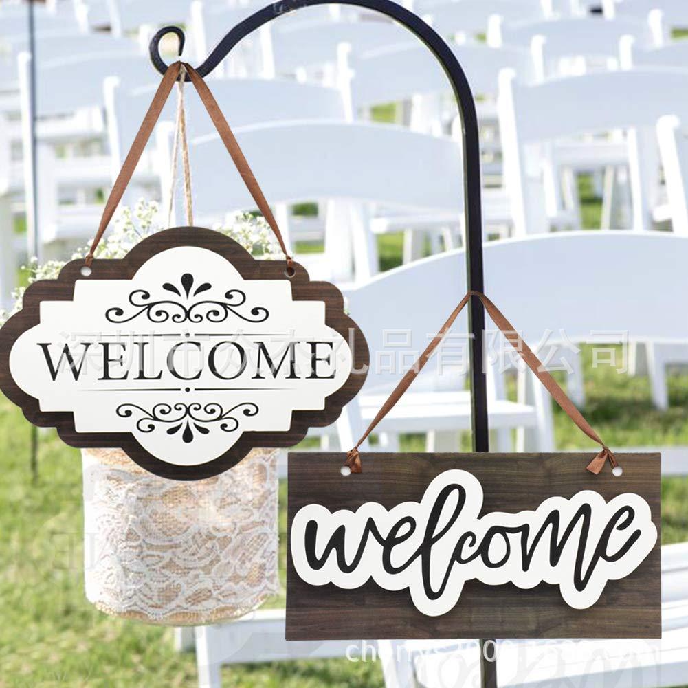 纸板欢迎门牌们挂牌欢迎牌吊饰标志门院子蛋糕店咖啡厅庭院装饰