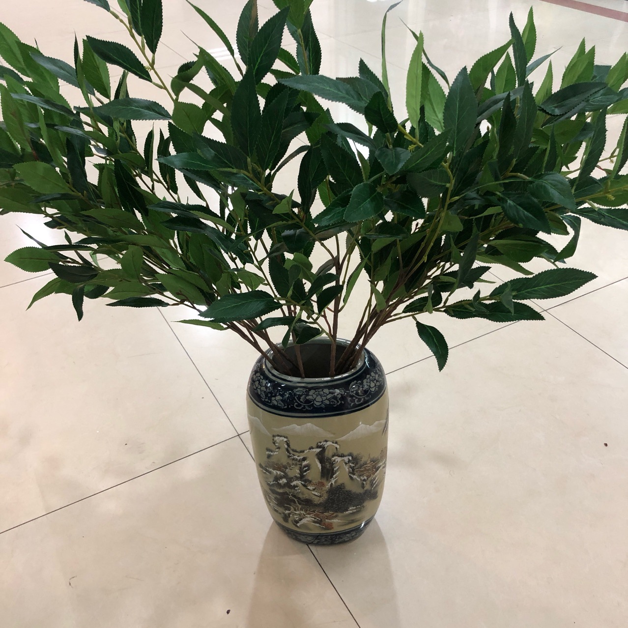 仿真花 柳叶柳条植物家居装饰婚庆摆件插花盆栽盆景绿植墙