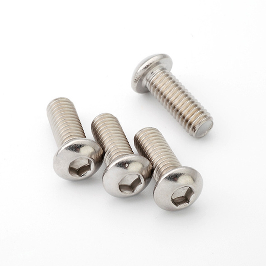 304不锈钢半圆头内六角螺丝 盘头内六角螺栓 蘑菇头螺钉iso7380