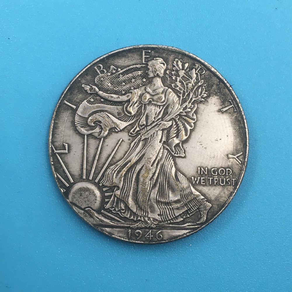 银币1946年31mm美国自由女神可吹响银元骷髅币厂家收藏批发银元