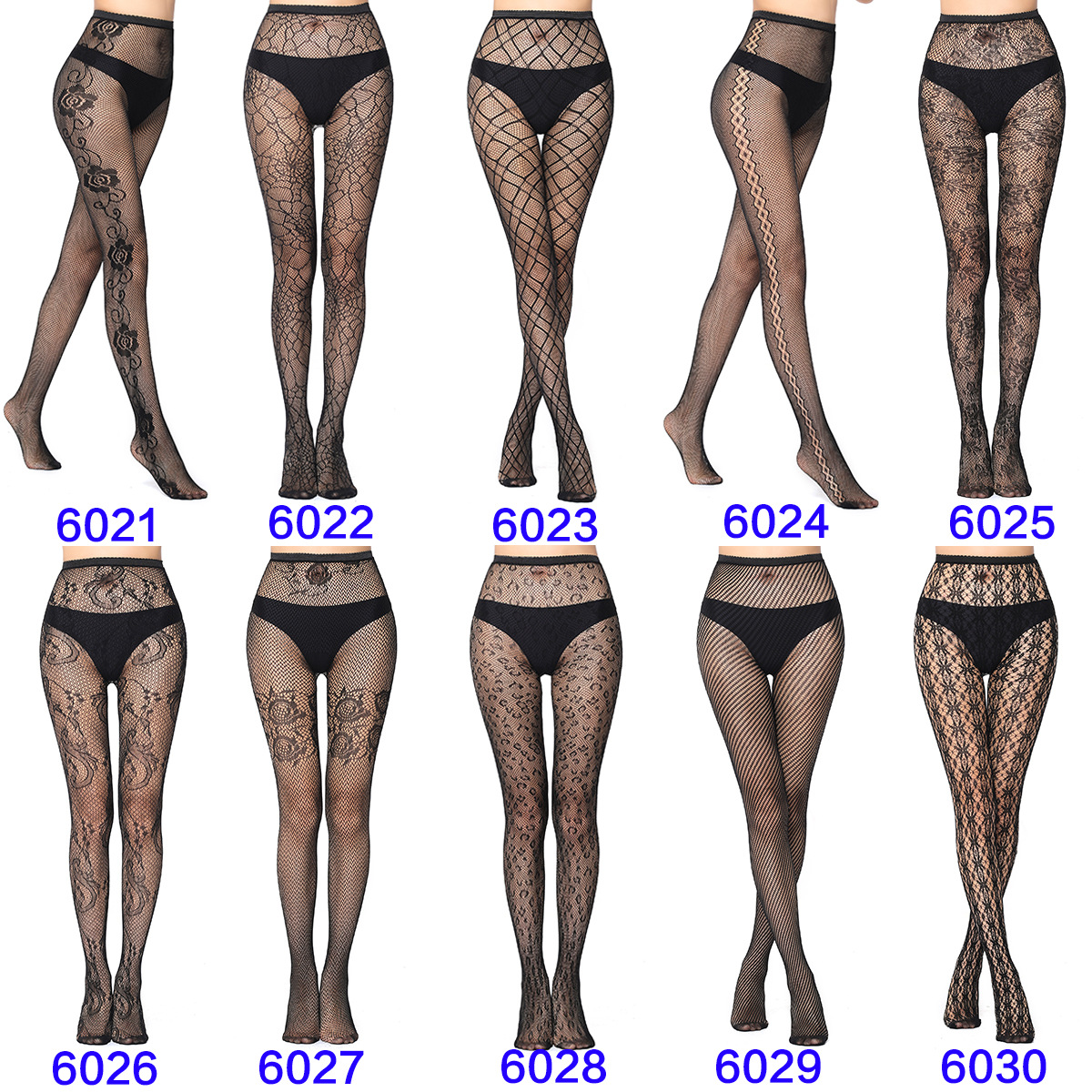 High Elastic European and American Jacquard Fishnet Stockings Sexy Stockings Spider Web Pants Small G White Moon Butterfly Foreign Trade Pantyhose