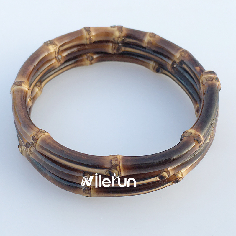 复古民族风竹根手镯多圈多环竹节手环竹鞭手镯