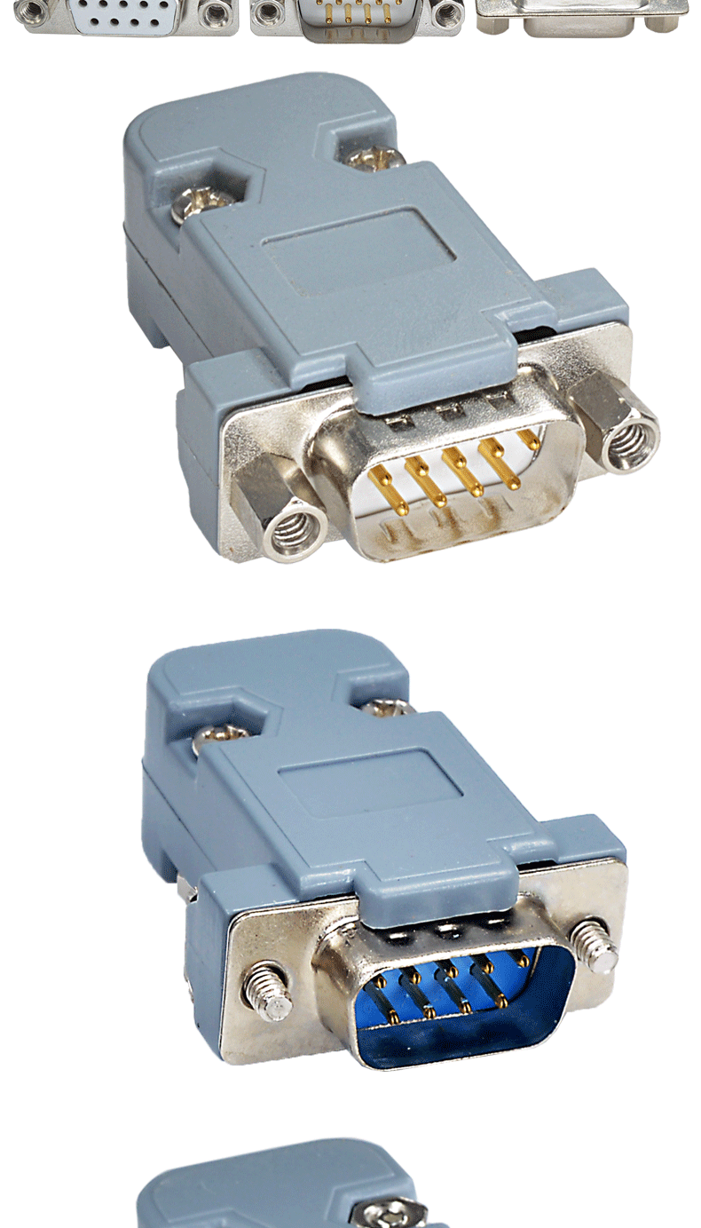 db9焊线接头 2排9针 串口头 db9接头 rs232插头 串口焊线头公母头