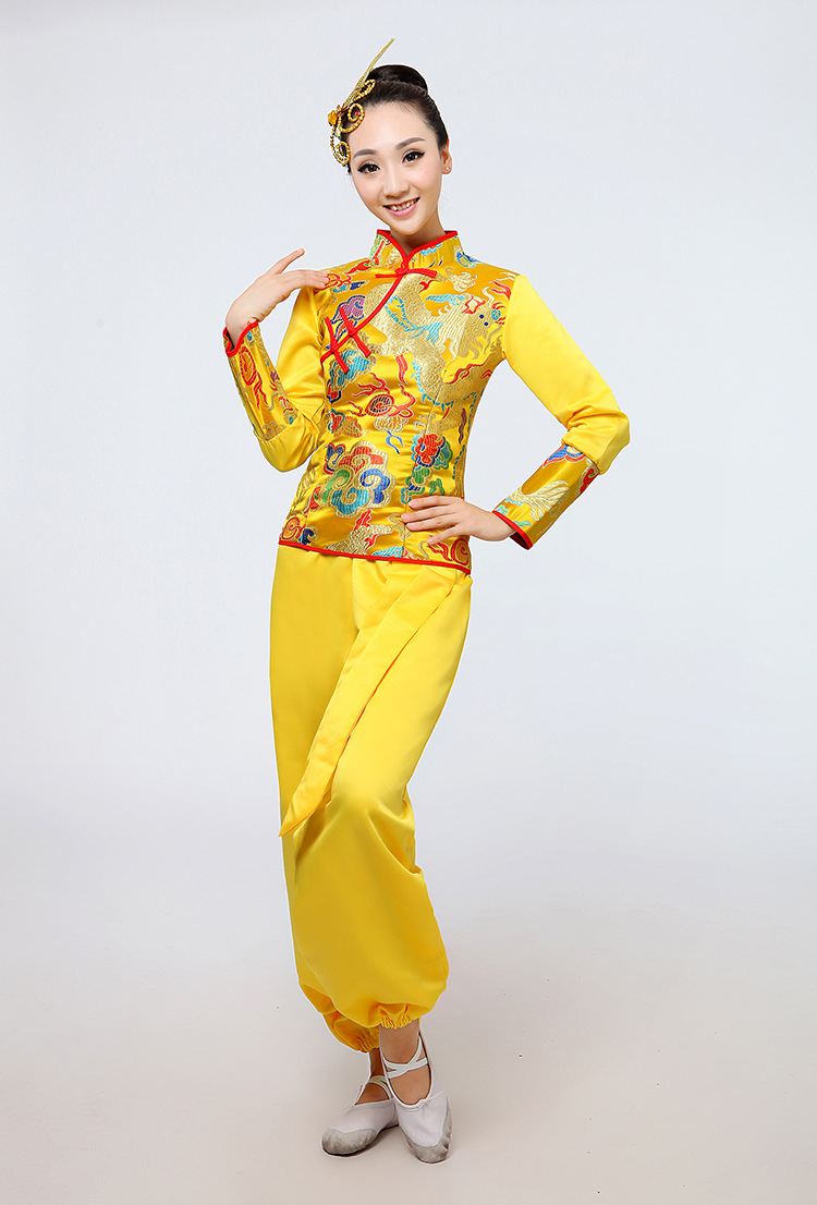 打鼓演出服装男女水鼓秧歌服开场舞现代民族风腰鼓舞蹈表演广场舞