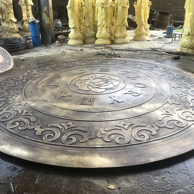 厂家直销圆形铜地雕 大型铸铜地面浮雕 现代广场景观雕塑来图定做
