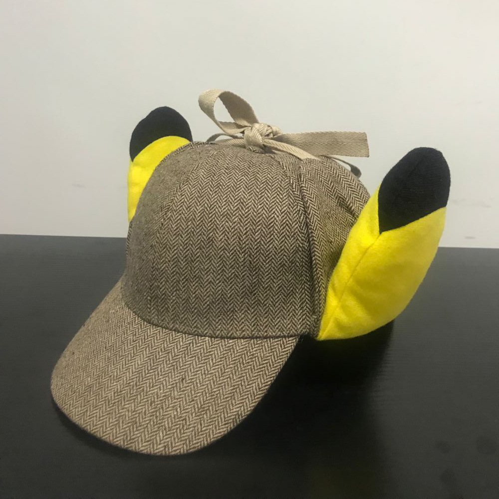 大侦探皮卡丘帽子侦探帽子电影周边帽子pokémon影视道具节日礼物