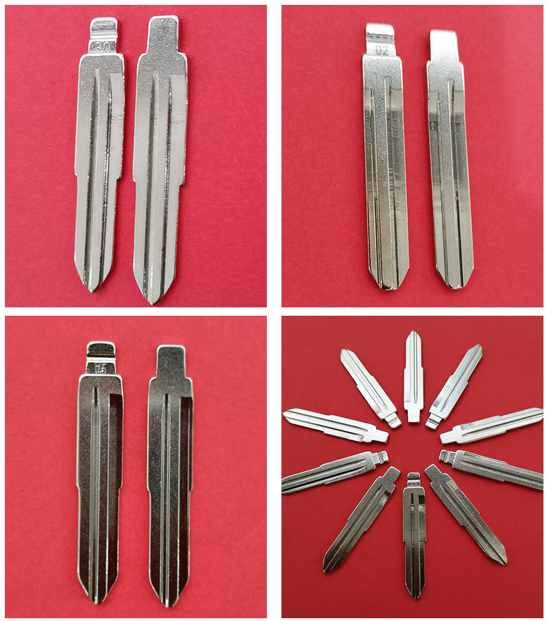 定制汽车折叠钥匙胚 遥控钥匙中槽折叠替换坯头 现货批发钥匙坯