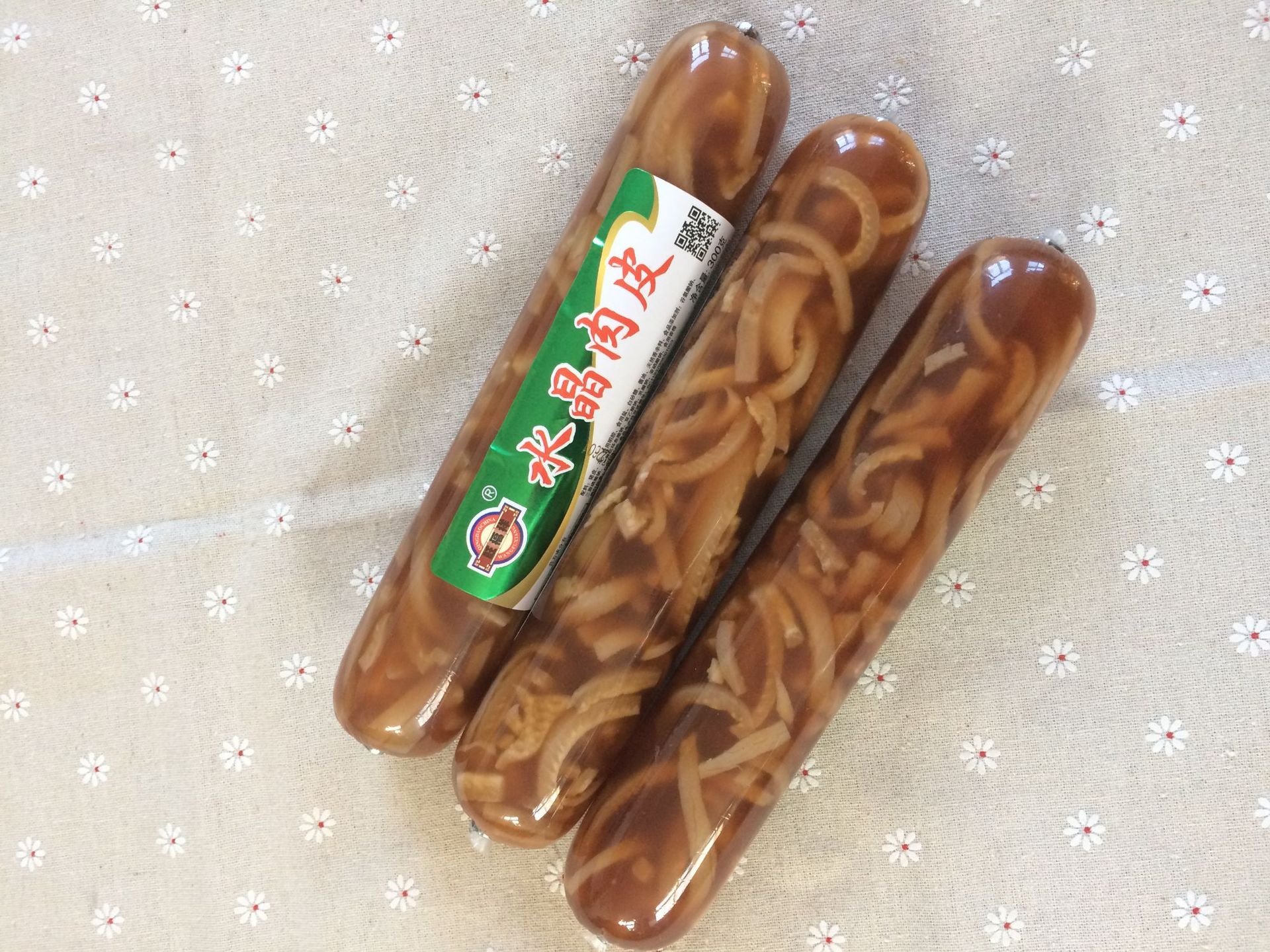 水晶肉皮 美味肉皮肠 饭店食材 凉菜方便菜肉皮肠 开袋即食