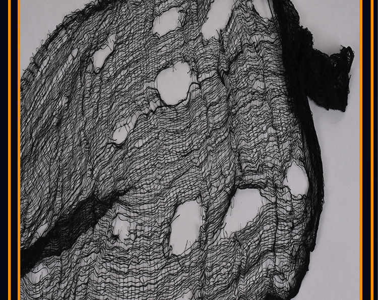 万圣节夜店鬼节装饰纱布 酒吧鬼屋密室恐怖气氛布置破烂布 黑纱布