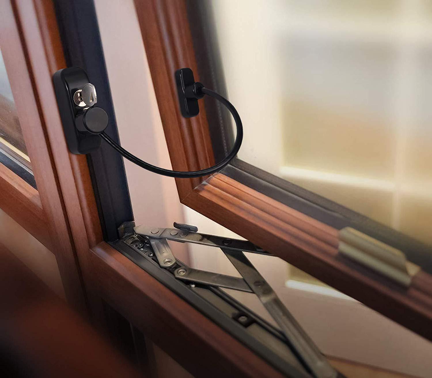 窗锁儿童安全锁 高层坠楼防护推拉限位器窗户锁外推平开窗锁扣