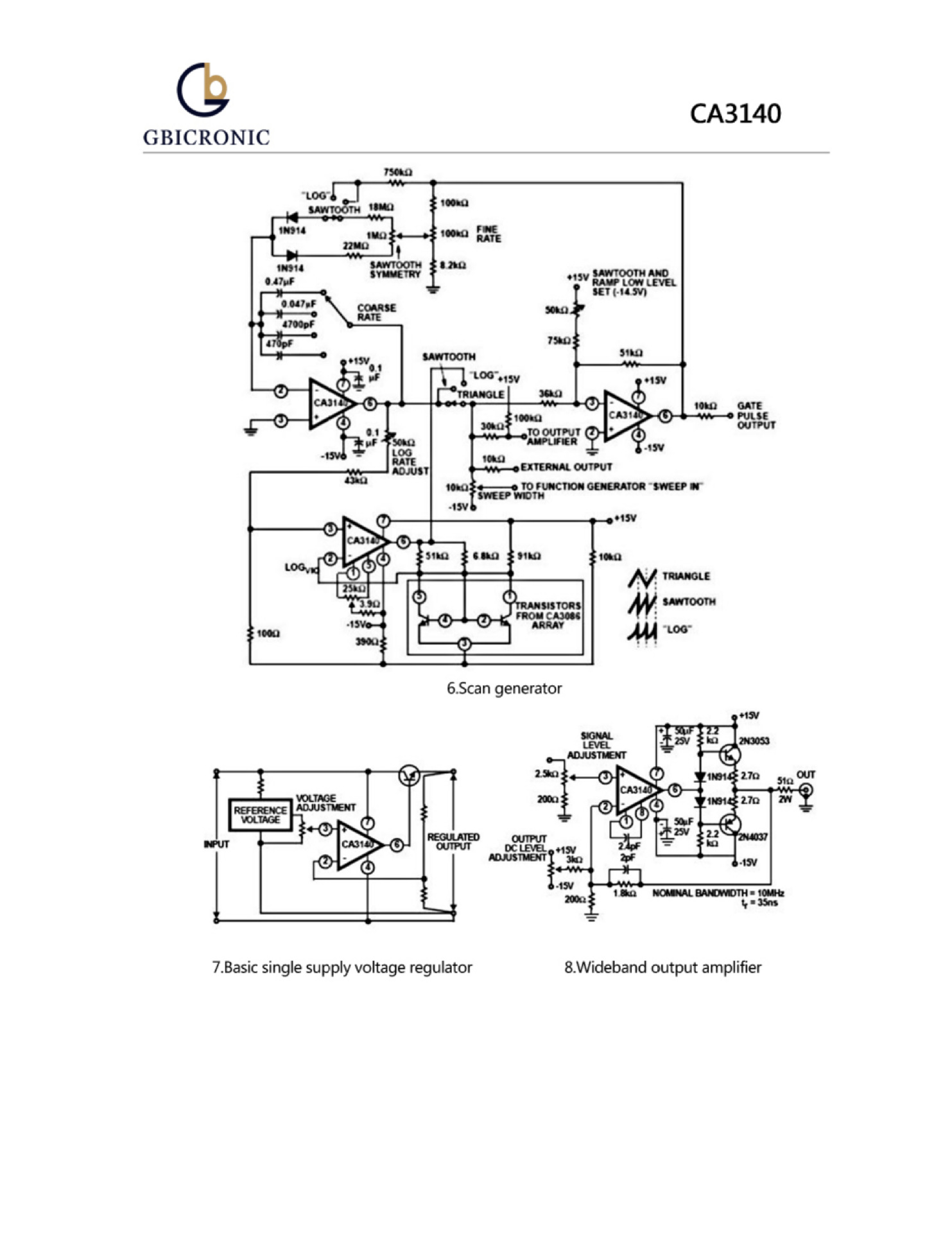 ca3140ez 3140amz gbicronic运算放大器 直插dip8 ic 芯片
