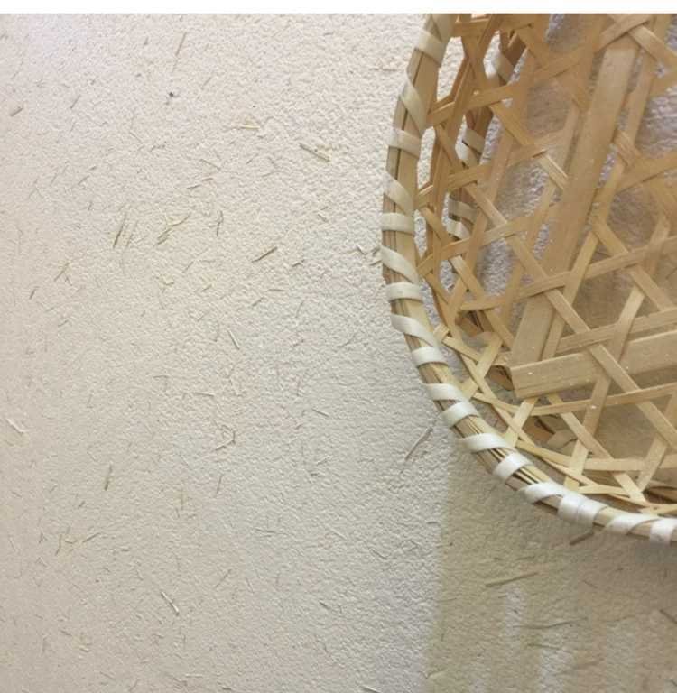 鼎顺稻草漆实景图 自然白 白色 干粉稻草泥 民宿墙面肌理漆装修