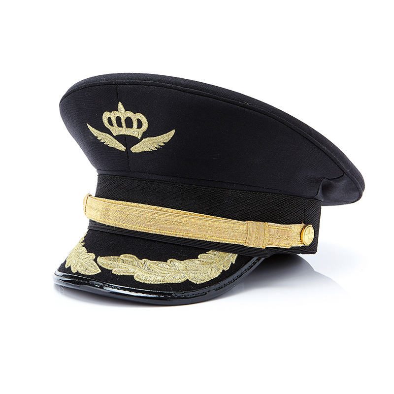 少帅空乘帽国航机长大盖帽高铁列车长大盖帽男女航空学员帽子