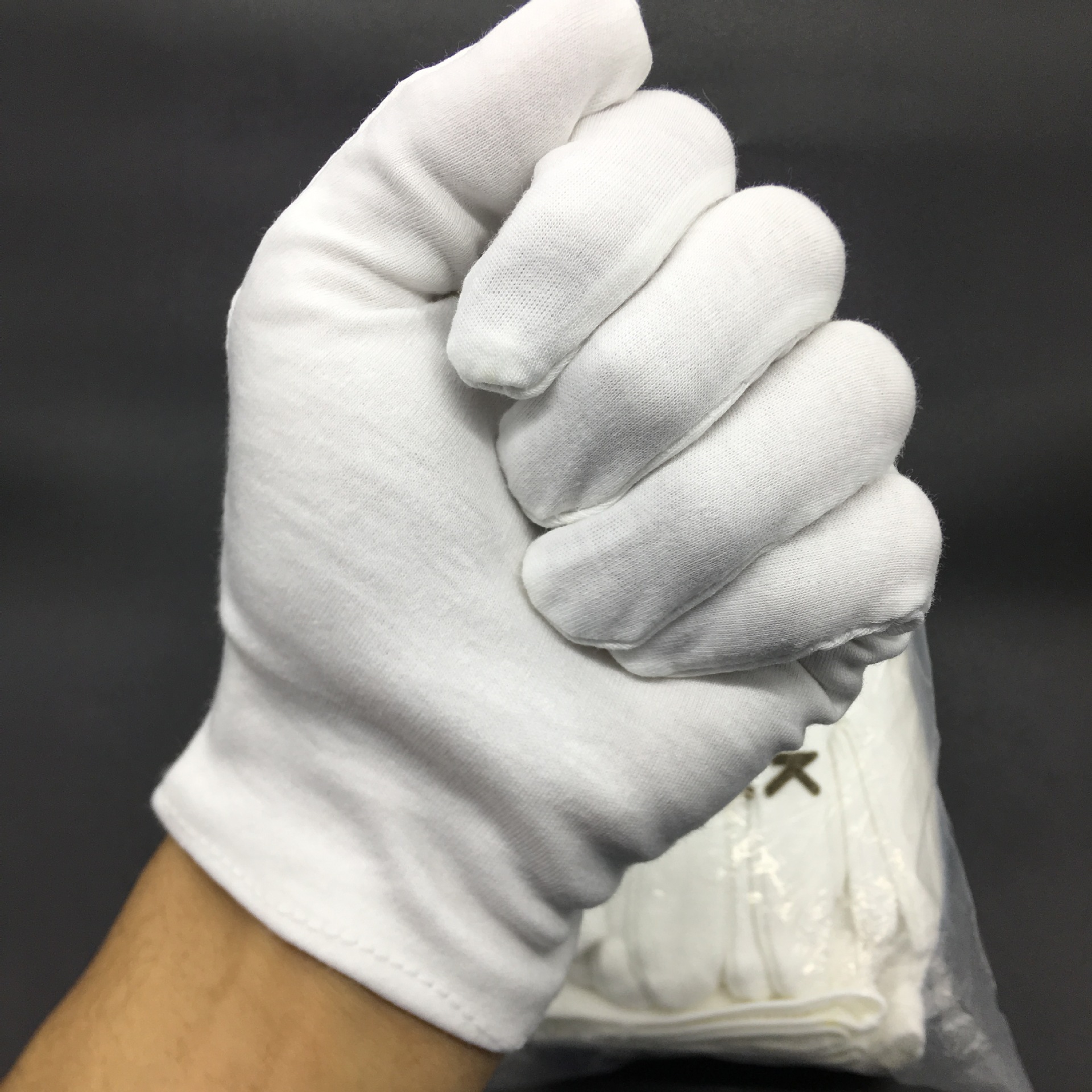 厂家直销全棉手套礼仪白棉作业手套双面加厚白手套棉双面手套