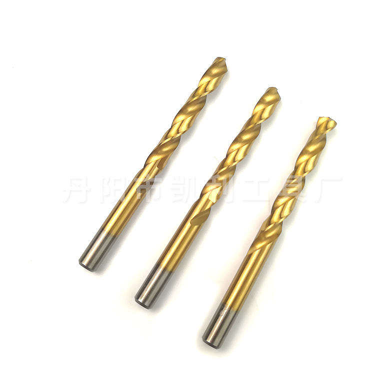 High Speed Steel Straight Handle Twist Drill Stainless Steel Titanium Plated Auger Bit Drill Hardware Tools