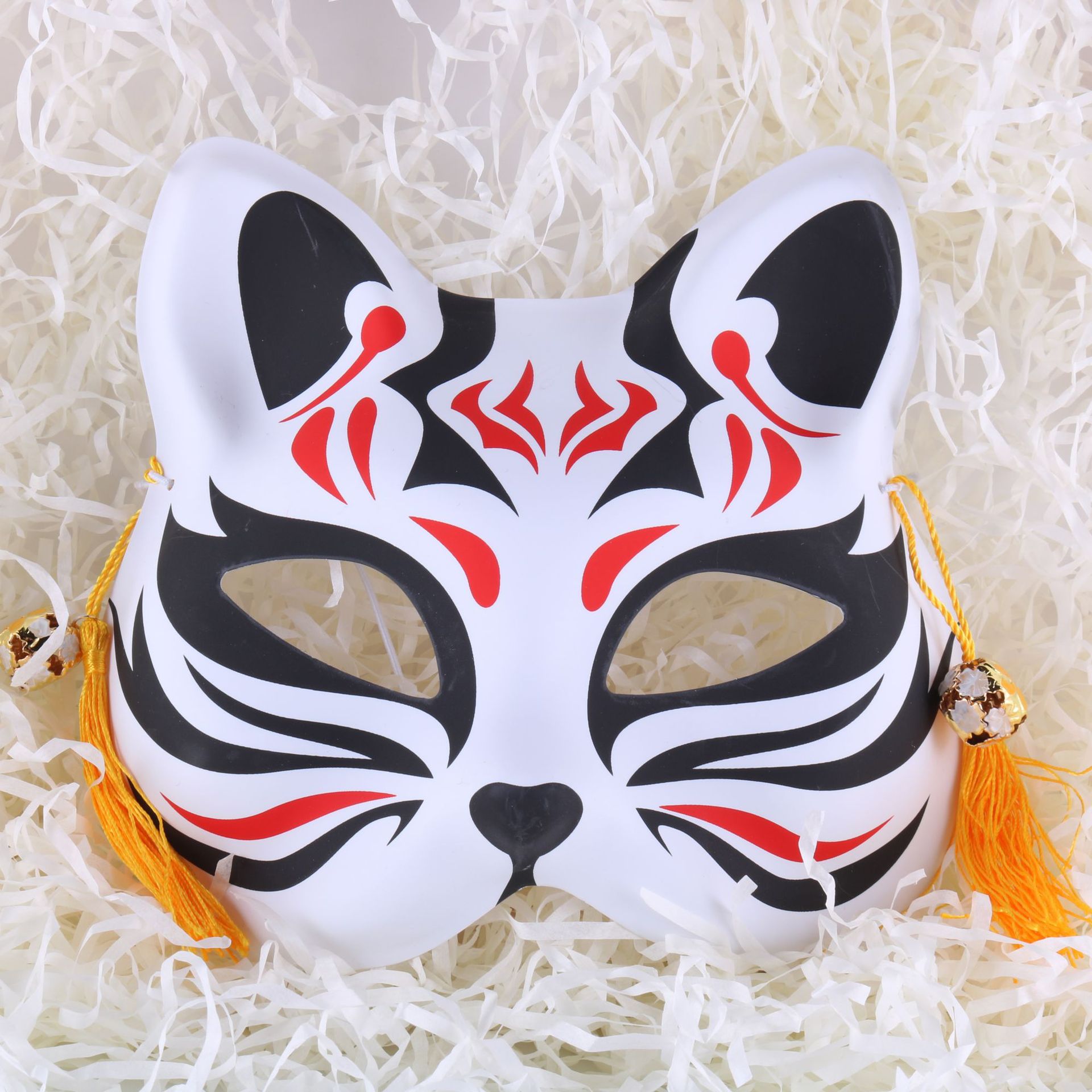 爆款半脸猫面具 动漫狐狸暗部cosplay面具儿童表演动物手绘面具新
