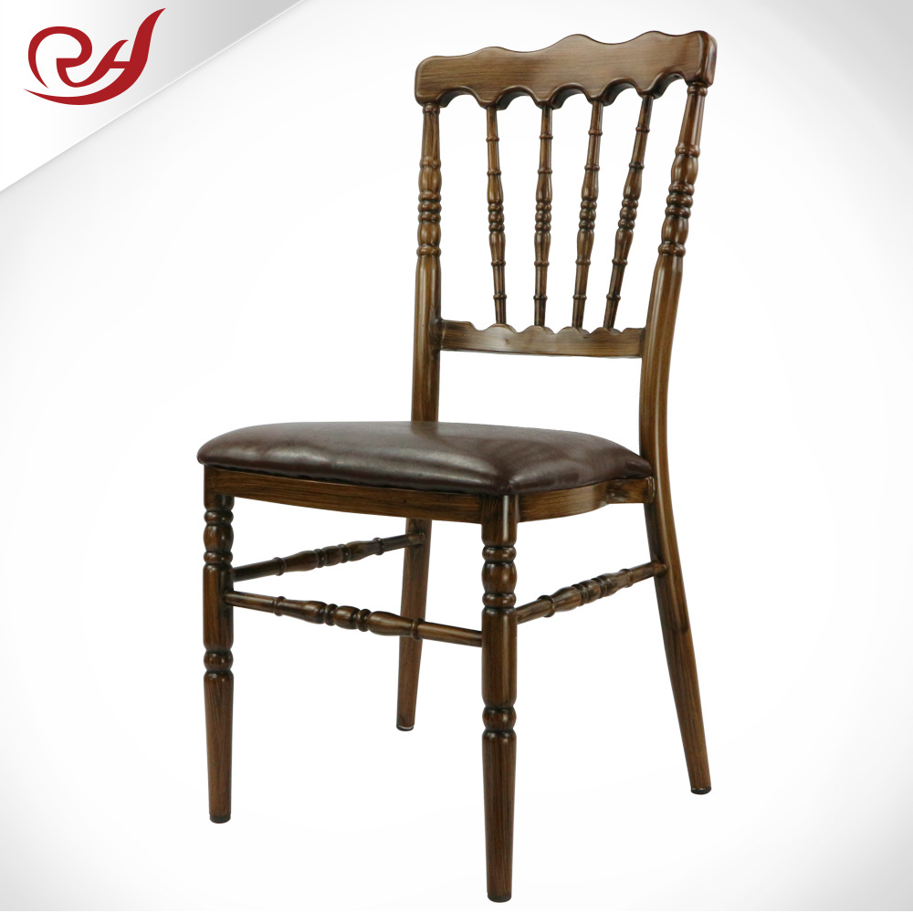 厂家直销金属拿破仑皇冠椅 西式复古酒店婚礼餐椅 软包皮垫椅子