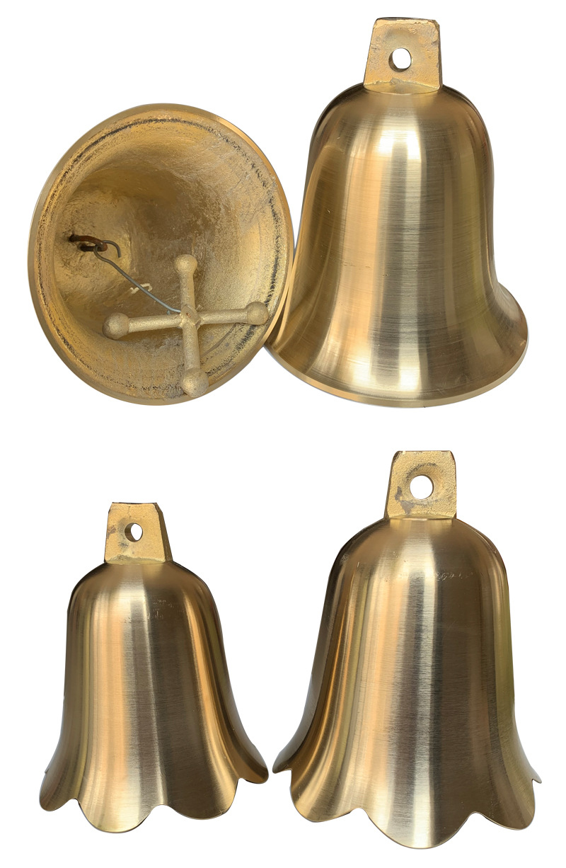 厂家直销纯铜圆口铜风铃 大号寺庙宝塔学校上课用挂件铜钟铜铃铛