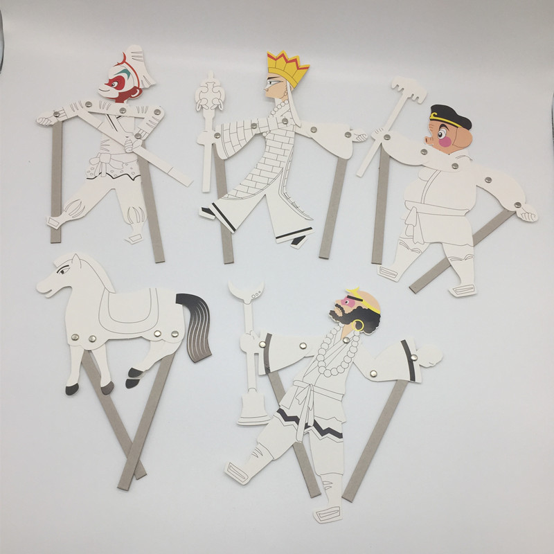 西游记人物皮影戏 手工diy 儿童绘画制作材料包幼儿园美劳批发