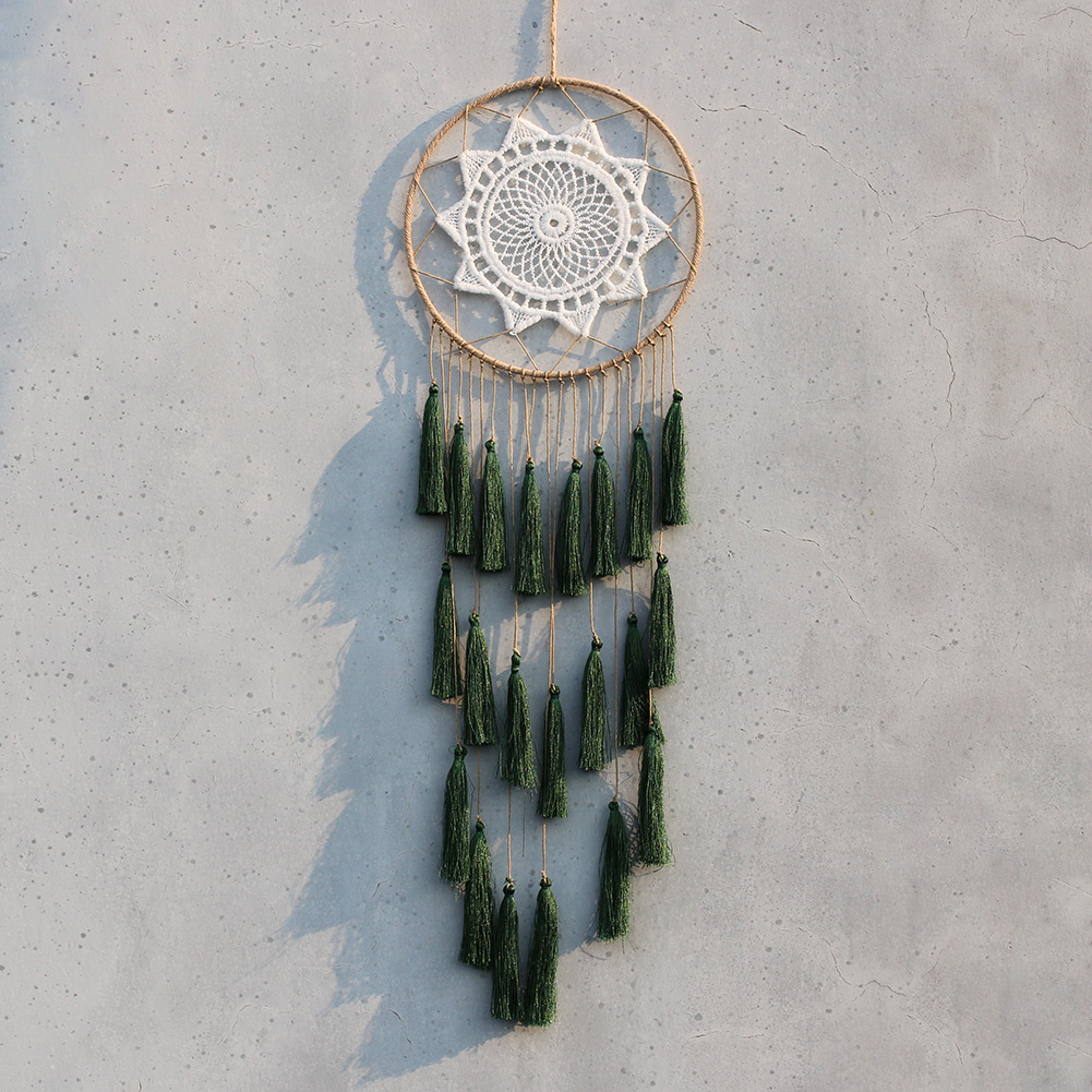 创意家居新款捕梦网麻绳系长流苏波西米亚挂饰工艺品 圣诞节礼物