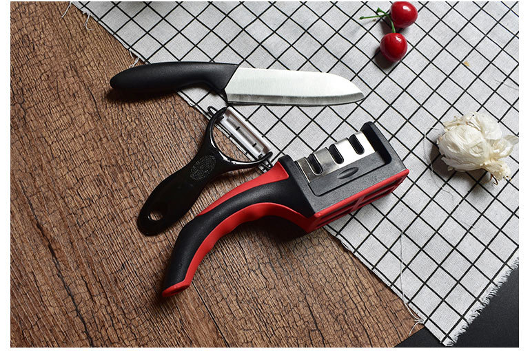 家用磨刀神器手动快速磨刀器三件套瓜刨万用刀厂价直销