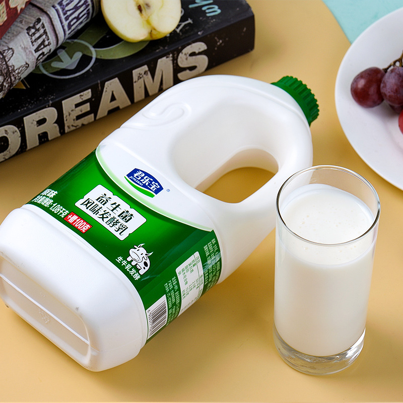 君乐宝益生菌风味酸奶大瓶原味整箱大桶实惠装酸牛奶