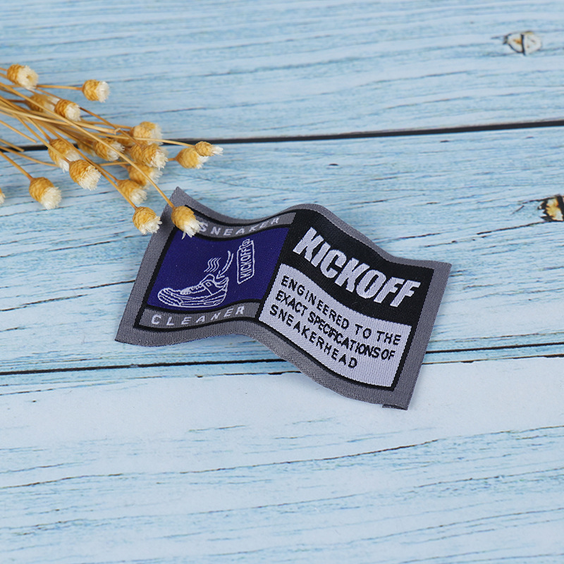 鞋子商标定做水洗布标 对折洗唛批发运动鞋织唛 服装商标唛头定做