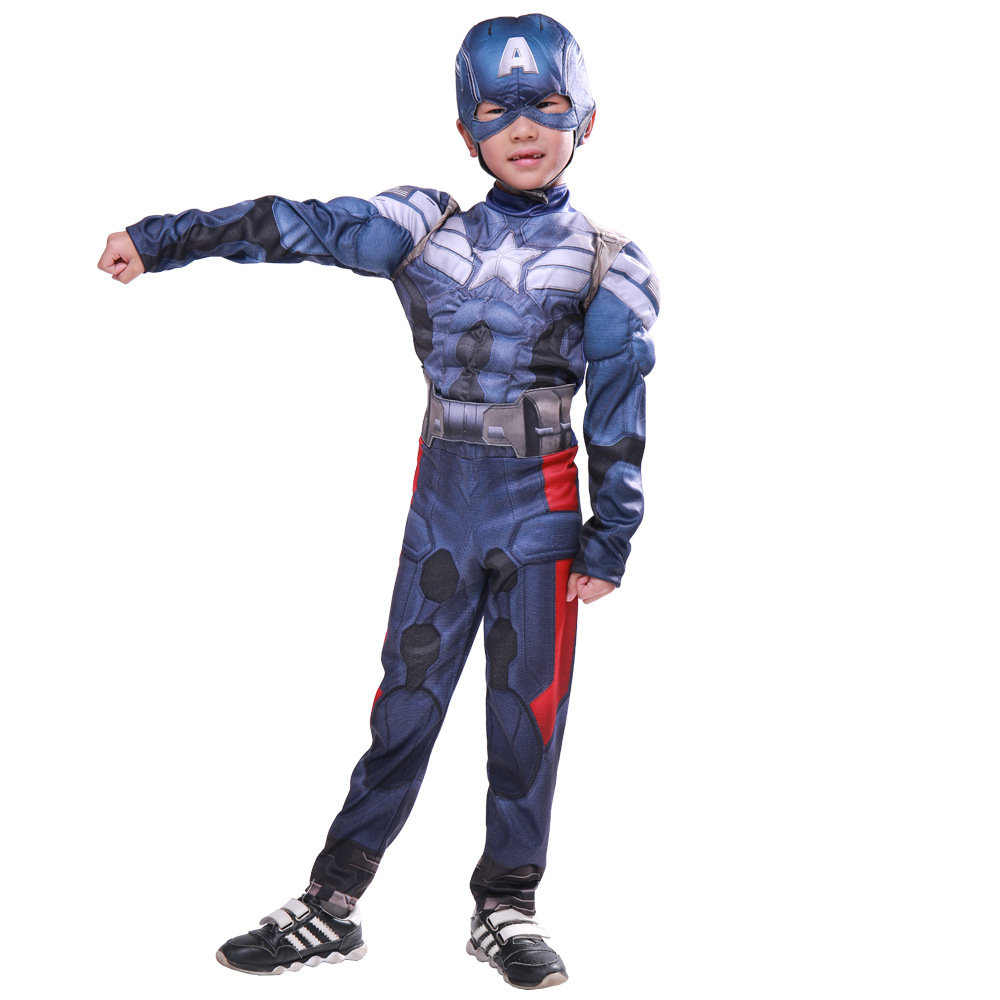 美国队长冬日战士儿童服装冬兵万圣节舞会生日派对表演出服装服饰