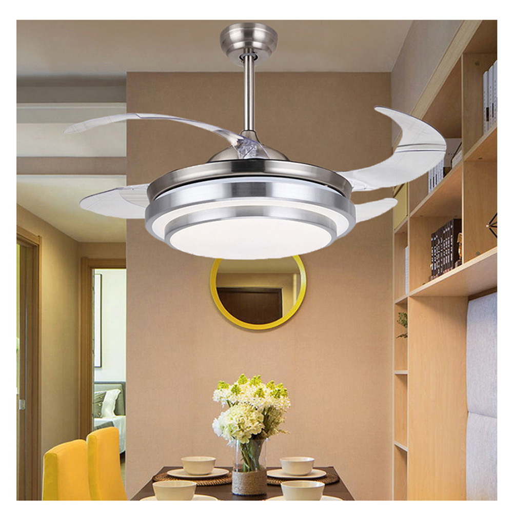 风扇灯吊扇灯隐形风扇灯静音电风扇吊灯餐厅卧室家用客厅灯