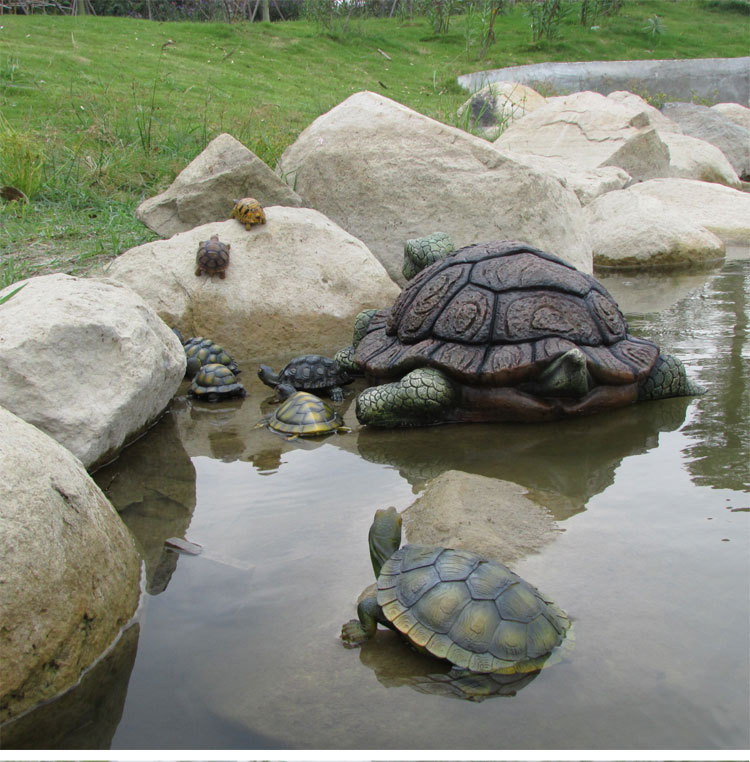 厂家树脂工艺品仿真乌龟摆件田园摆饰庭院水池装饰品园艺景观摆设