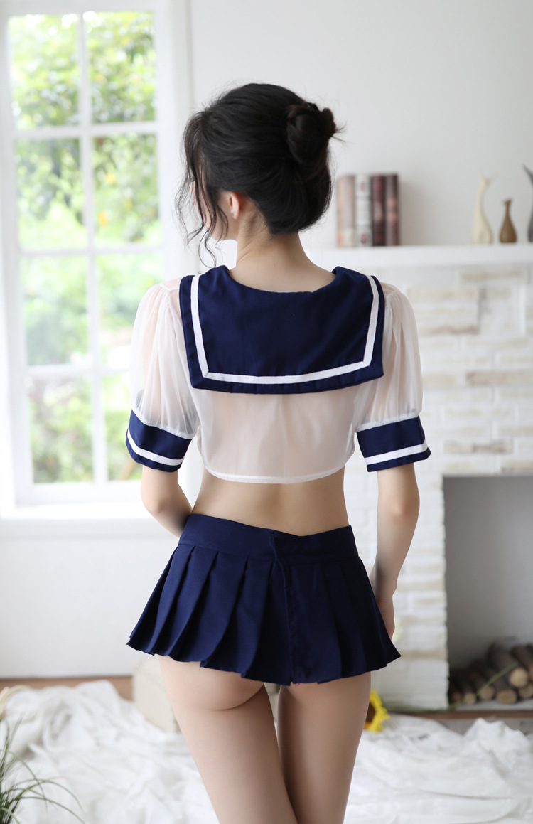 柠檬物语情趣内衣女式可爱清纯透明性感学生装水手服套装制服8947