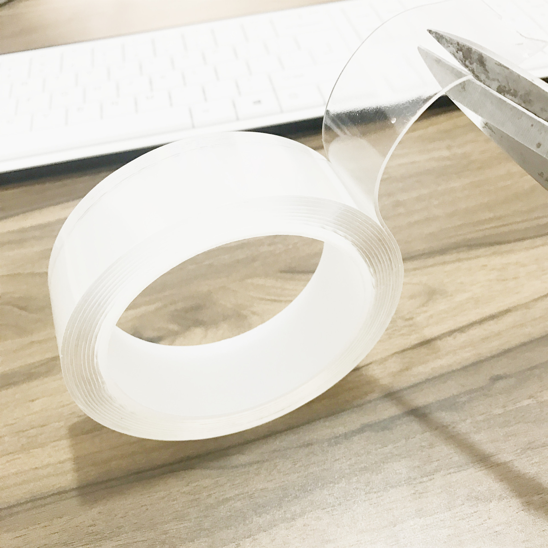 纳米胶带万次可用透明无痕双面胶汽车强力魔力胶带彩盒抖音同款