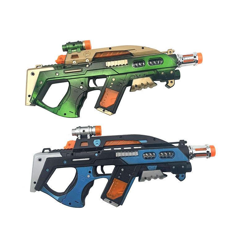 厂家批发 新款闪光电动太空枪 益智儿童玩具枪模型地摊热卖