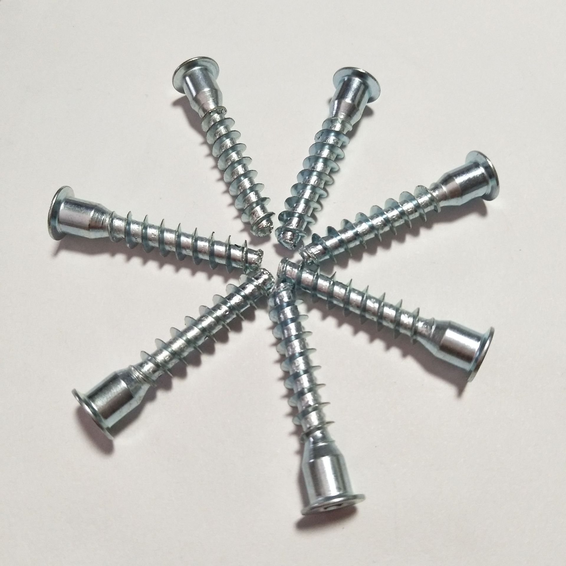 厂家生产 电镀兰锌内六角过山丝螺丝 沉头内六角直修木牙螺丝