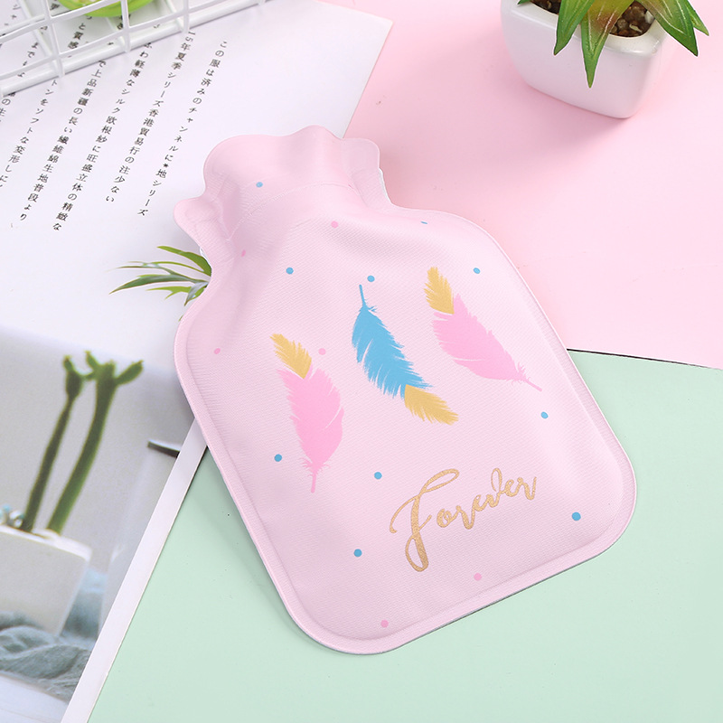 Cartoon Cute Sponge Hot Water Injection Bag Small Warm Belly Portable Student Heating Pad Water Injection Heating Pads Factory Wholesale