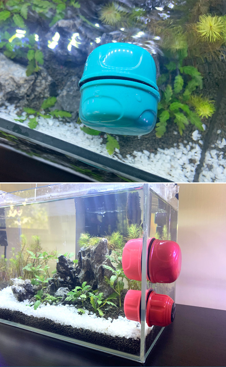 鱼缸强吸力磁力刷 缸刷擦水族箱玻璃除苔悬浮双面清洁刷子