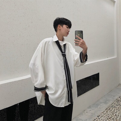 男款学院学生装韩版大码校服dk制服长袖衬衫 jk宽松-阿里巴巴