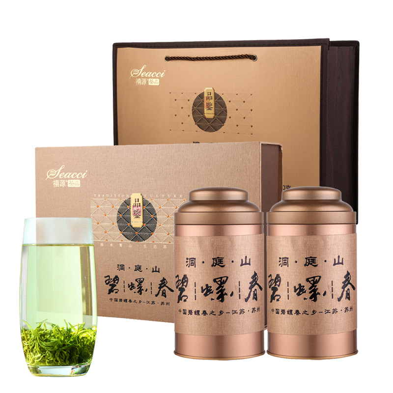 禧源2020新春绿茶200克洞庭山碧螺春罐装清香型高山茶礼盒装供应