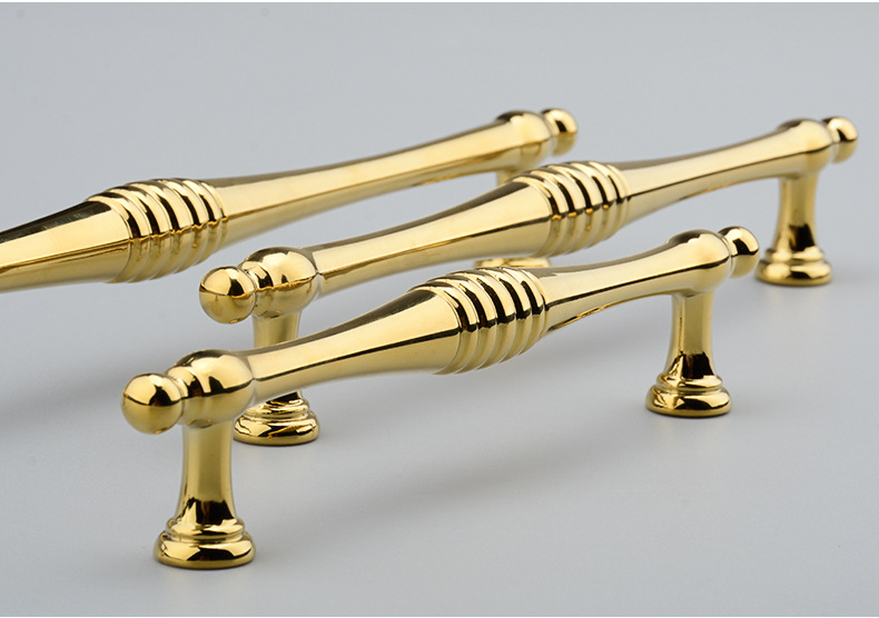 高端轻奢柜门拉手金色橱柜大衣柜门把手奢华瑞士金鞋柜酒柜小拉手-阿