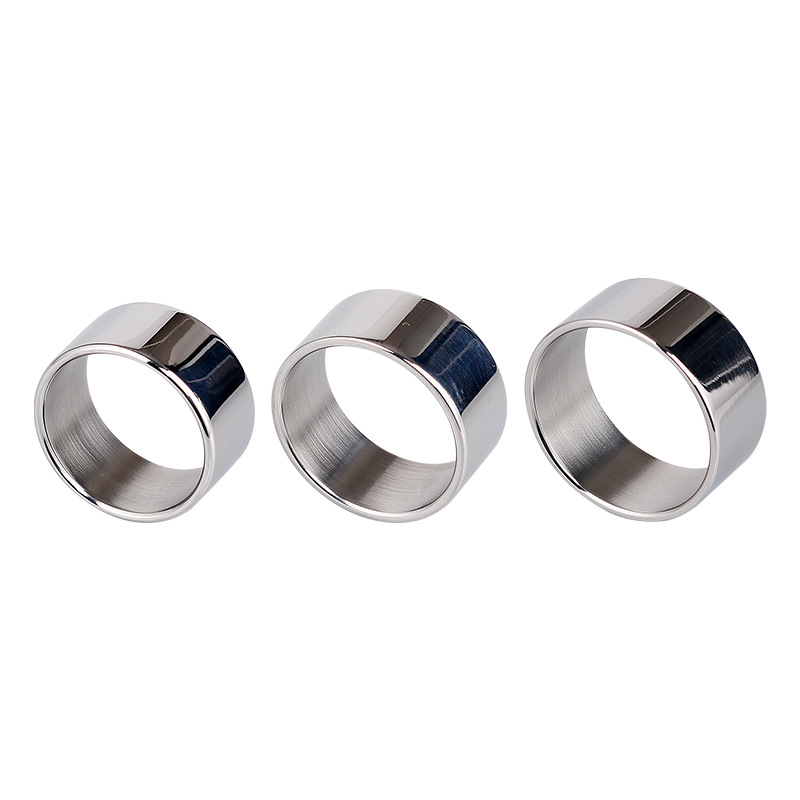 宽边金属不锈钢成人情趣用品锁精环男用延长阴茎环阴囊负重环