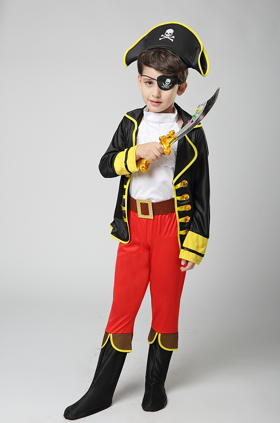 万圣节儿童海盗服装男童化妆舞会表演演出服装cosplay服饰衣服新