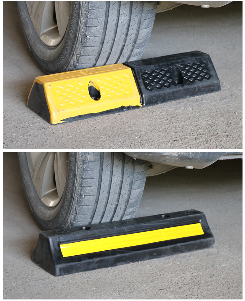 路喜橡胶挡车器车轮定位器限位器倒车止退停车阻车实心地下停车库