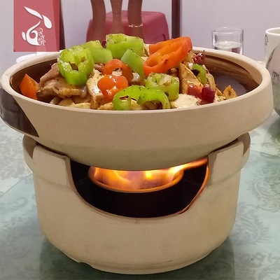明炉干锅炖锅锅仔炉特色耐热焖烧锅陶瓷干锅热菜陶煲浅砂锅炖煲b
