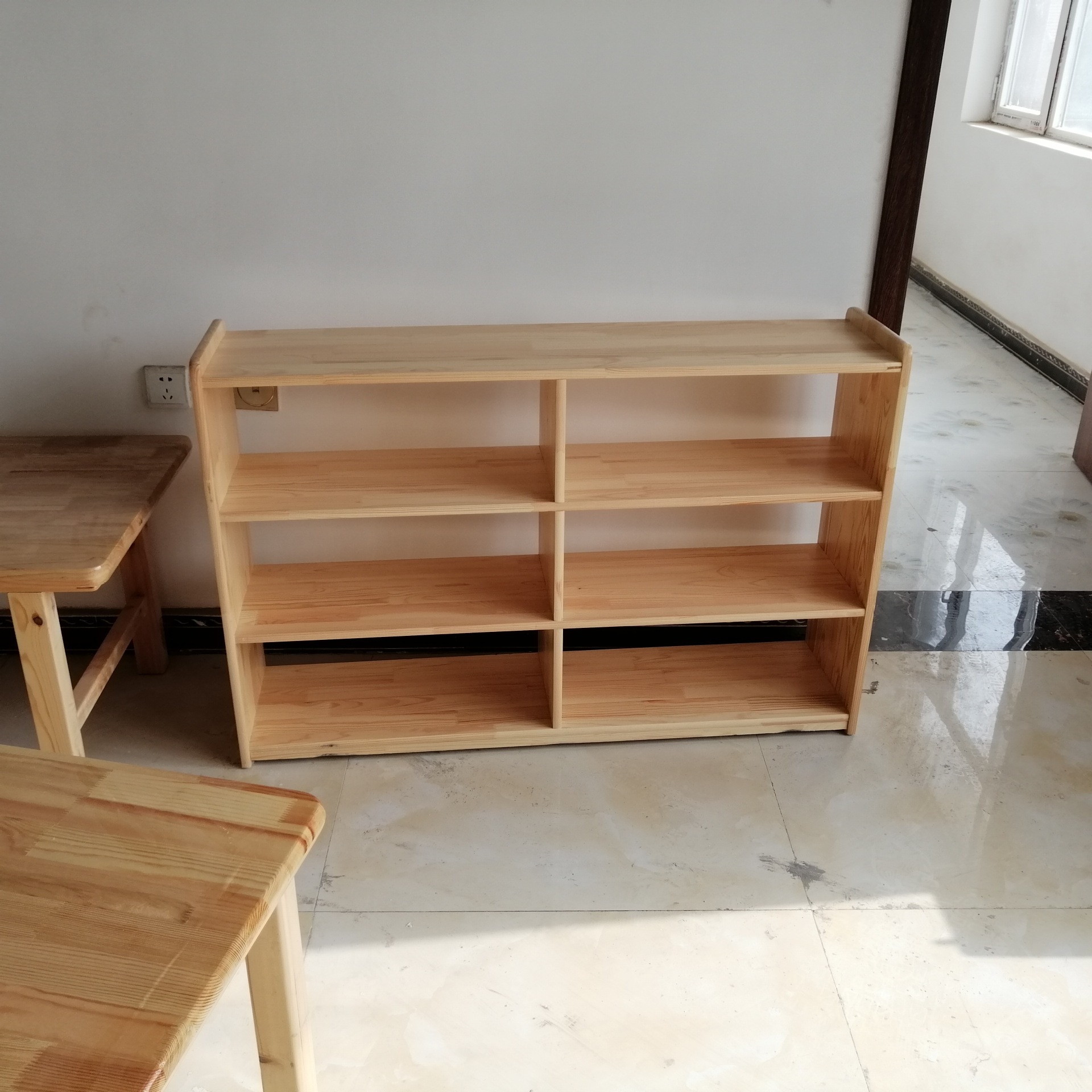 幼儿园区角柜玩具柜储物收纳置物储存柜学习游戏环保樟子松六格柜