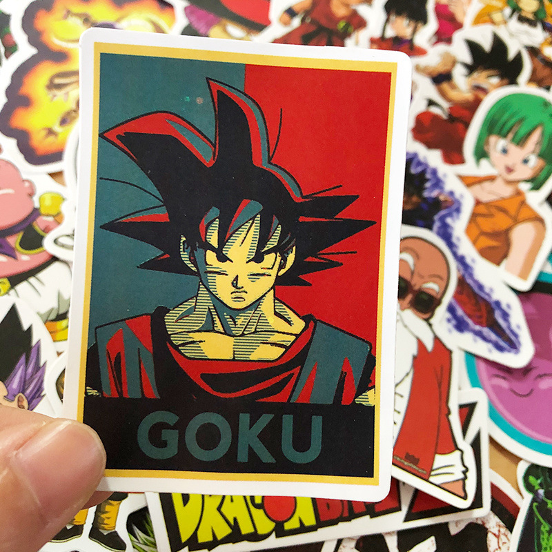 50张入日本经典动漫七龙珠悟空涂鸦贴纸行李箱笔记本卡通防水贴画
